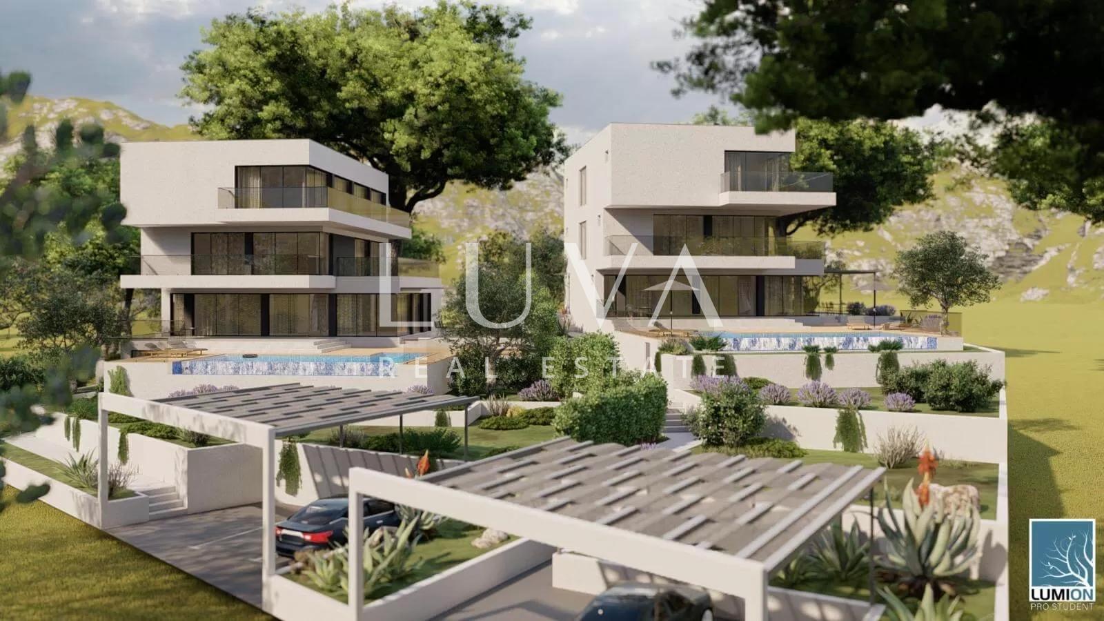 Rogoznica, luxury villa with pool and sea view under construction