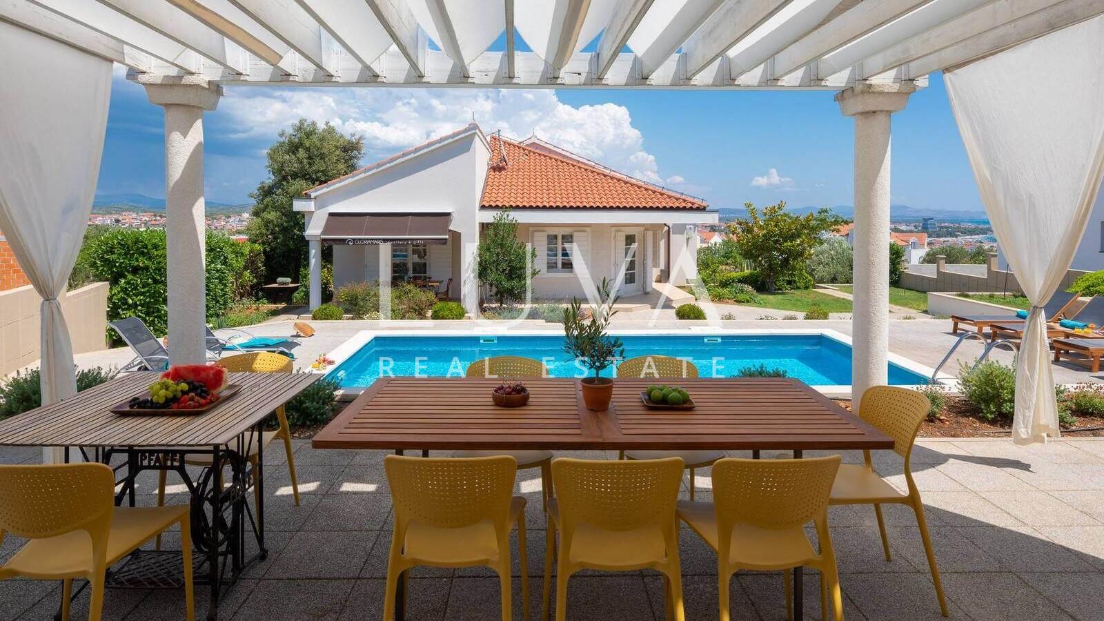 Vodice, luxury villa with a pool, designer furnished, for sale