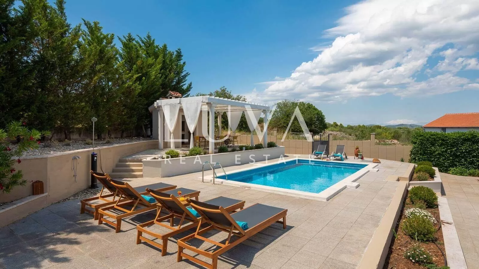 Vodice, luxury villa with a pool, designer furnished, for sale