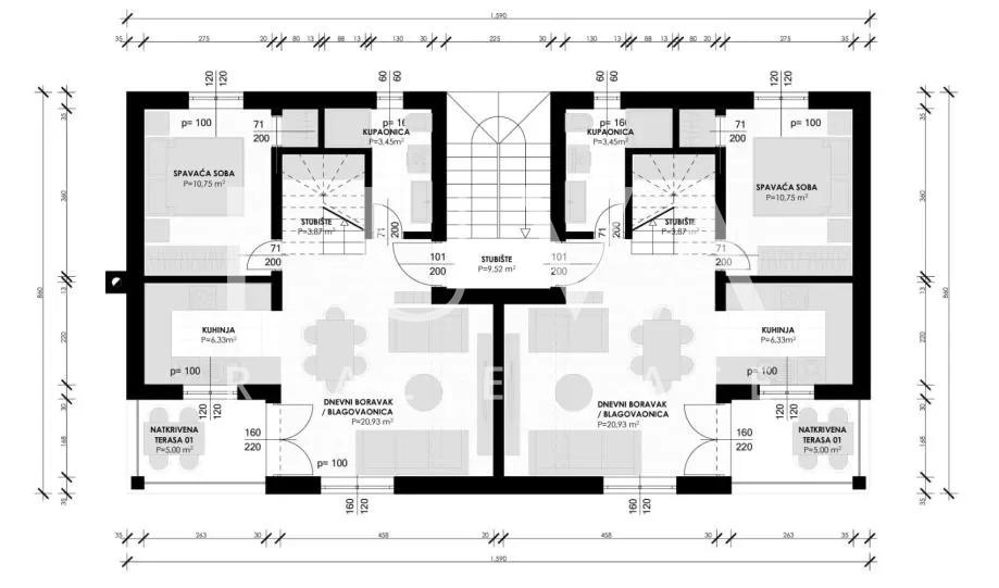 Kaštel Štafilić, house 377m2 with apartments for sale