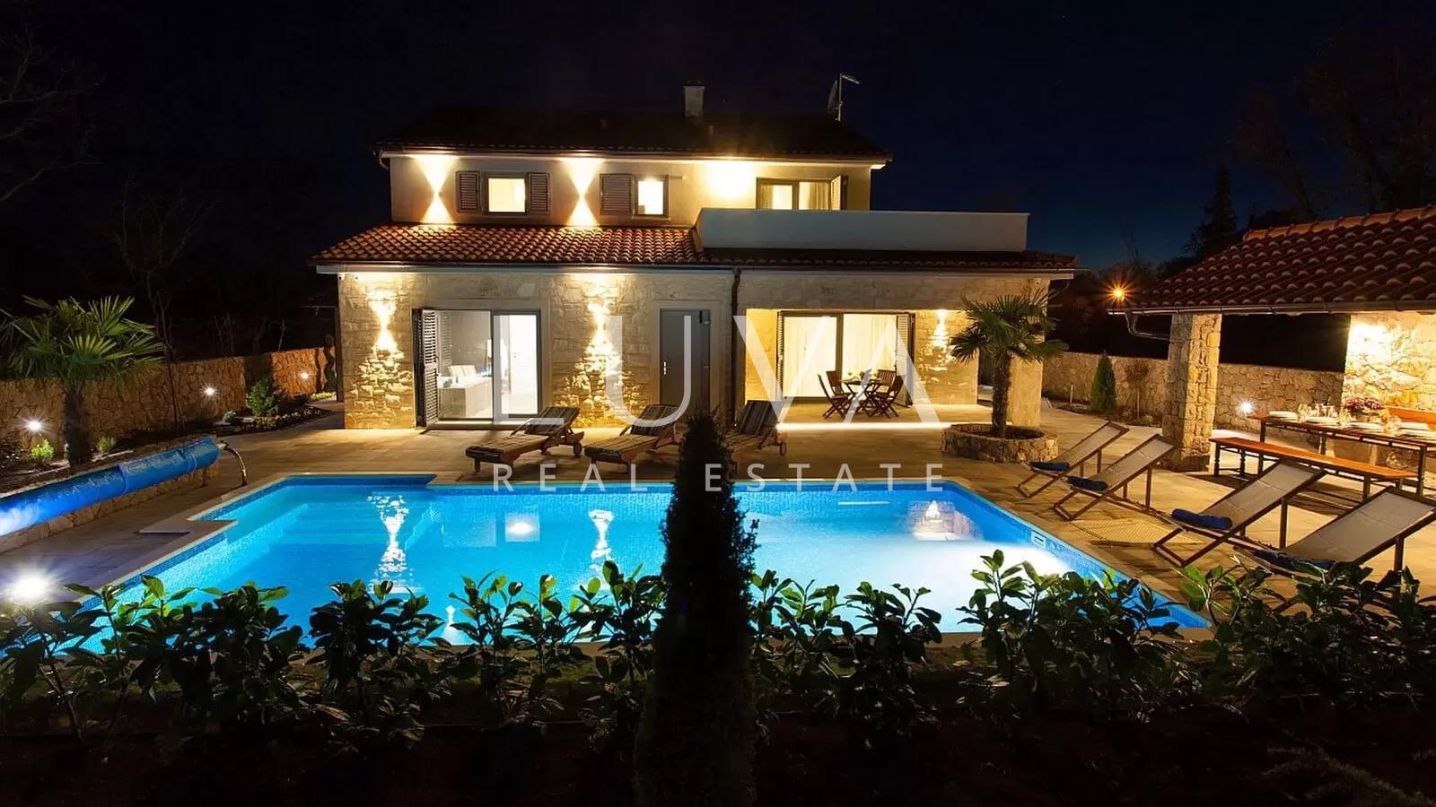 Krk, luxury house with a pool and a beautiful garden for sale