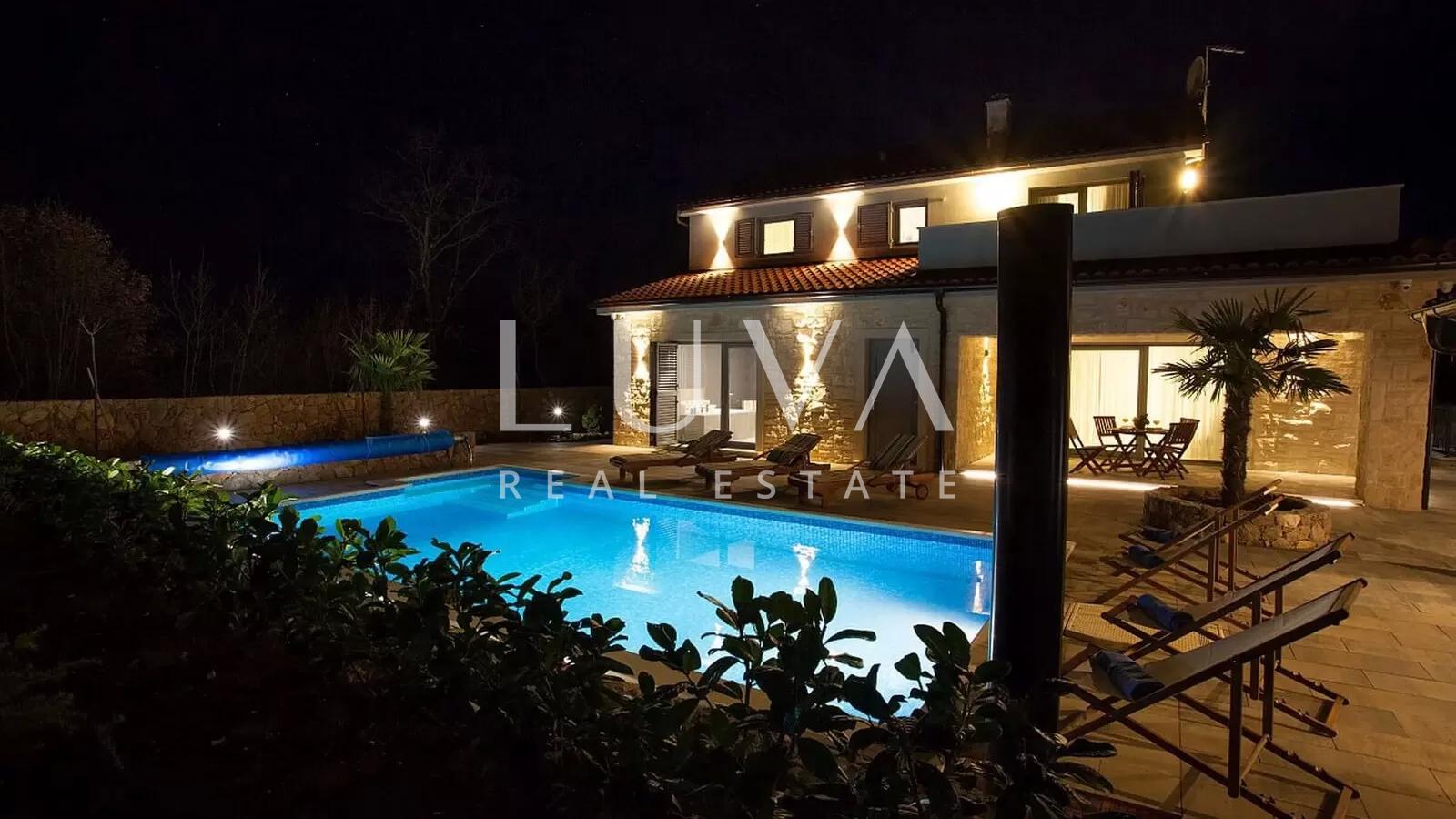 Krk, luxury house with a pool and a beautiful garden for sale