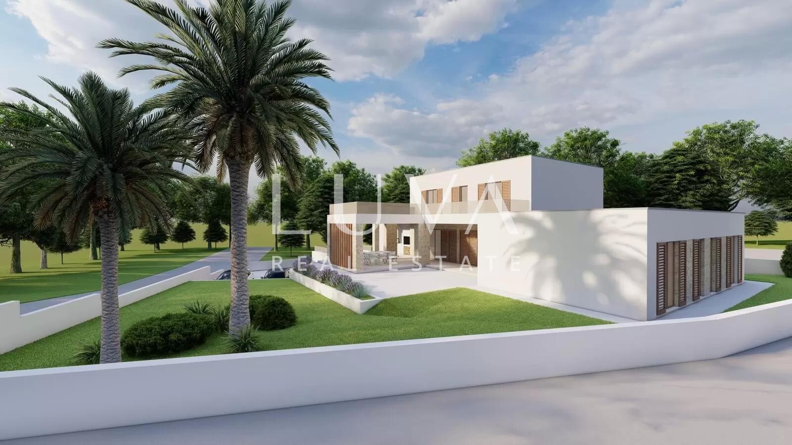 Vir, large building plot with construction started on 2 luxury villas