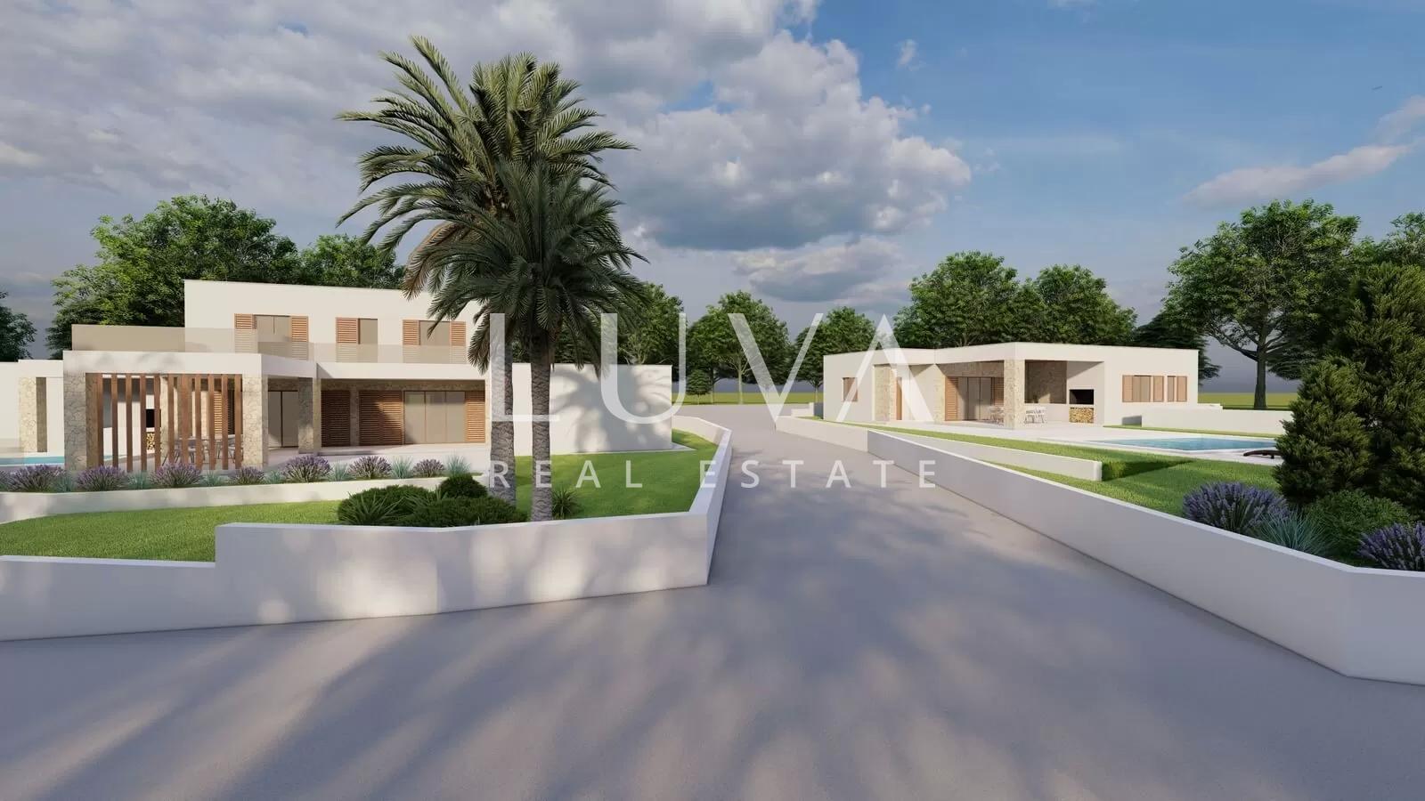 Vir, large building plot with construction started on 2 luxury villas