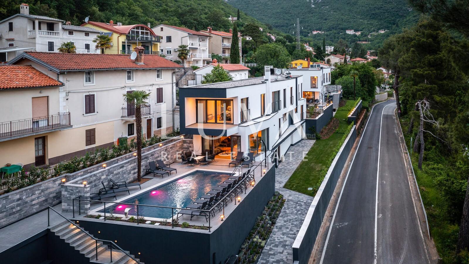 Mošćenička Draga, luxury villa with a pool for sale