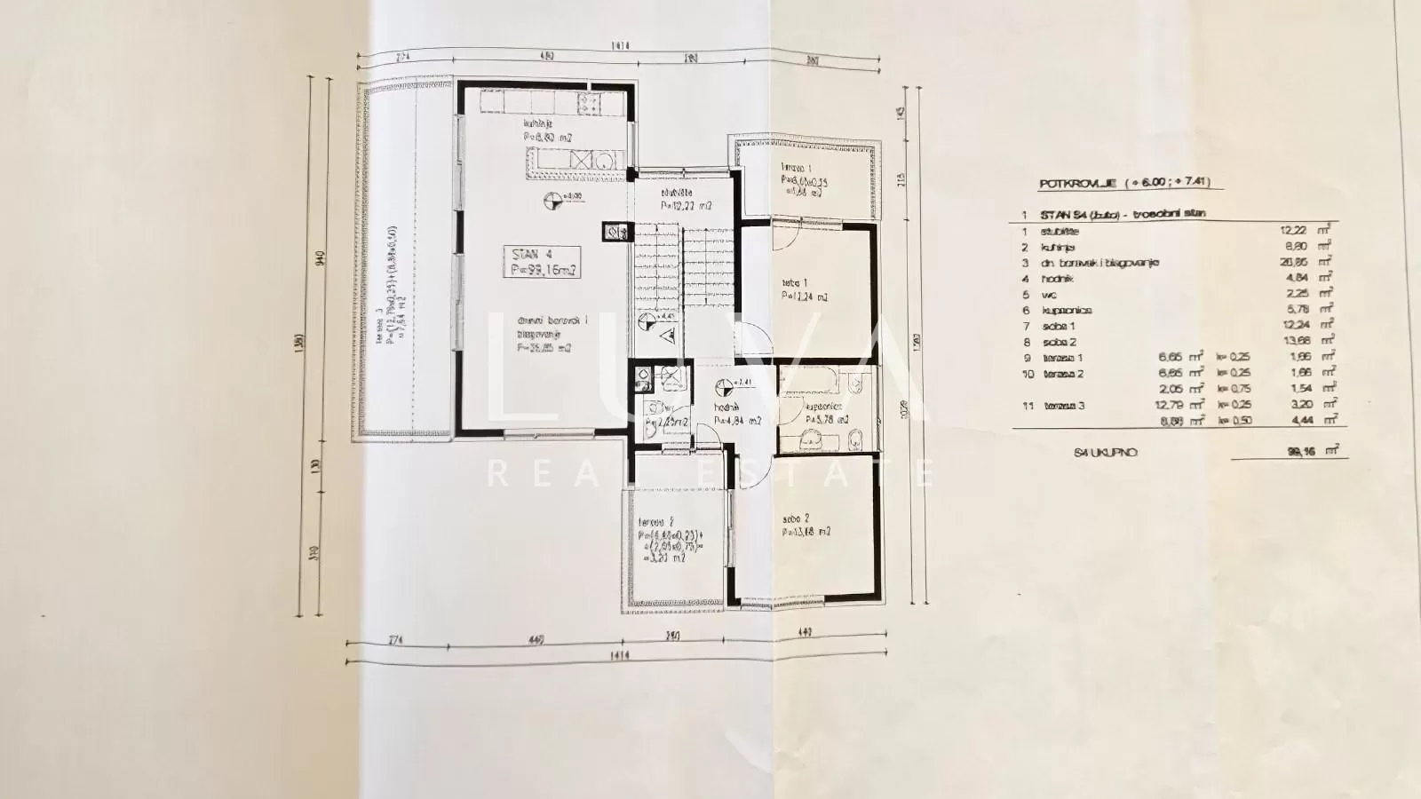 Laščina, modern 3-room apartment, 113m2 for sale